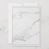 エレガントな大理石と花輪の結婚式招待状 招待状 (裏面)
