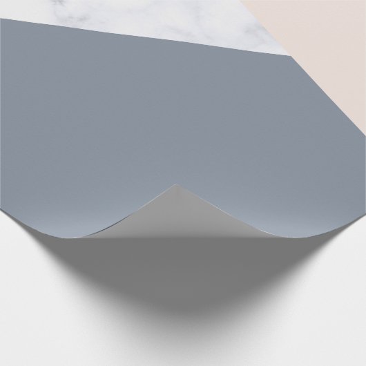 エレガントな大理石のばら色の金ゴールドの灰色ベージュ幾何学的 ラッピングペーパー (角)