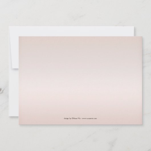 エレガントな大理石のばら色の金ゴールドの花柄の結婚式招待状 招待状 (裏面)