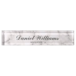 エレガントな大理石のスタイル デスクネームプレート