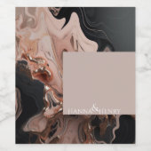 エレガントな大理石のテクスチャ ワインラベル (シングルラベル)