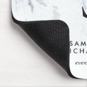 エレガントな大理石のモノグラム マウスパッド (コーナー)