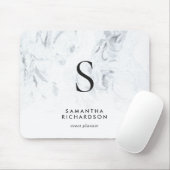 エレガントな大理石のモノグラム マウスパッド (マウス)