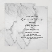 エレガントな大理石のリハーサルディナー招待状 招待状 (正面/裏面)