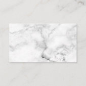 エレガントな大理石の水彩画の花の金ゴールドの結婚 プレイスカード (裏面)