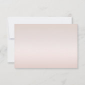 エレガントな大理石の花模様 ローズゴールドの結婚式出欠確認カード 招待状 (裏面)