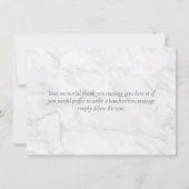 エレガントな大理石グリーン葬儀追悼記念ゴールド サンキューカード (裏面)