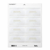 エレガントな大理石ゴールドテキストシンプルな平易な発送 ラベル (フルシート)