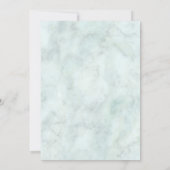 エレガントな大理石ユーカリグリーンゴールドウェディング 招待状 (裏面)