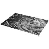 エレガントな大理石7 -白黒液体 カッティングボード (角)