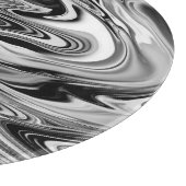 エレガントな大理石7 -白黒液体 カッティングボード (角)