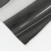 エレガントな大理石7 -白黒液体 フリースブランケット (角)