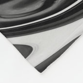 エレガントな大理石7 -白黒液体 フリースブランケット (角)