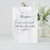 エレガントな大理石 ウェディング レセプション 封入カード エンクロージャーカード (スタンド正面)