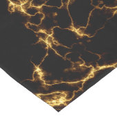エレガントな大理石style3 -黒い金ゴールド ショートテーブルランナー (コーナー)