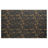 エレガントな大理石style3 -黒い金ゴールド ファブリック (ヤード)