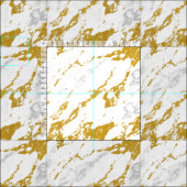 エレガントな大理石style6 -金ゴールドおよび白 ファブリック (タイル)