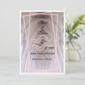 エレガントな大聖堂のウェディング招待状 | ブラッシュ ミニム 招待状 (スタンド正面)