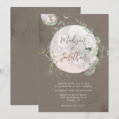 エレガントな天の月神秘的なウェディング 招待状 (正面/裏面)