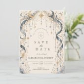 エレガントな天体ウェディングアーチ セーブザデート (スタンド正面)