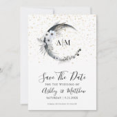 エレガントな天体結婚Save The Date 招待状 (正面)