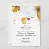 エレガントな夫婦のシャワー 招待状 (正面)