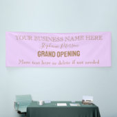 エレガントな女の子のソリッド ライトパープル ライラック カスタムテキスト 横断幕 (トレードショー)