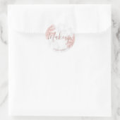 エレガントな女の子のローズゴールドグリッター パーム メイク ラウンドシール (バッグ)