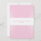 エレガントな女の子の洗礼招待状 招待状 (裏面)