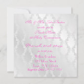 エレガントな女の子の聖体拝領招待状 招待状 (裏面)