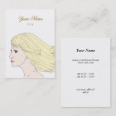 エレガントな女の子 名刺 (正面/裏面)