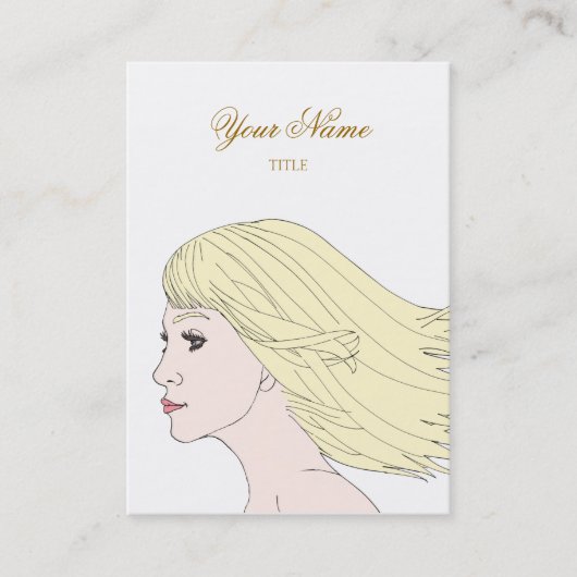 エレガントな女の子 名刺 (正面)