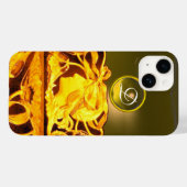 エレガントな女性の美しさの宝石 / レディ、青いリボン、花 Case-Mate iPhoneケース (裏面 (横))