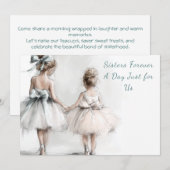 エレガントな姉妹の日ブランチ招待状 - パステルアート 招待状 (正面/裏面)