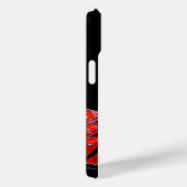 エレガントな孔雀のレッド・ルビーモノグラムデザイン Case-Mate iPhoneケース (裏面 / 右)