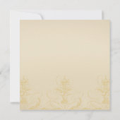 エレガントな孔雀の結婚式お知らせカード セーブザデート (裏面)