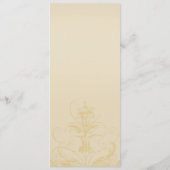 エレガントな孔雀の結婚式メニューカード メニュー (裏面)