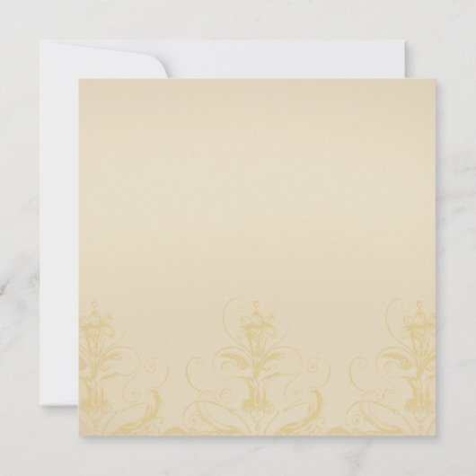 エレガントな孔雀の結婚式招待カードお知らせ セーブザデート (裏面)