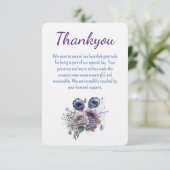 エレガントな孔雀の花柄 フラット サンクス カード (スタンド正面)
