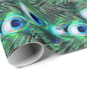 エレガントな孔雀はパターンに/家のGrosch羽をつけます ラッピングペーパー (ロールコーナー)