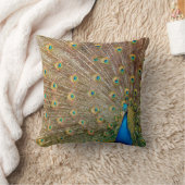 エレガントな孔雀は|の装飾用クッションに羽をつけます クッション (ブランケット)