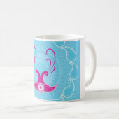 エレガントな孔雀 コーヒーマグカップ (正面右)