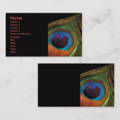 エレガントな孔雀 名刺 (正面/裏面)