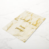 エレガントな季節の挨拶のキャンドル ホイル フェイバータグ 箔シーズンカード (回転した状態)