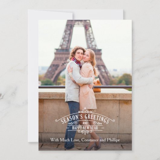 エレガントな季節の挨拶の写真カードGroupon シーズンカード (正面)