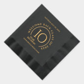 エレガントな学校 大学 10周年同窓会 箔ナプキン (右)