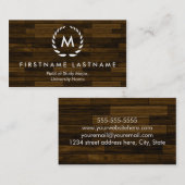 エレガントな学生の名刺 コーリングカード (正面/裏面)