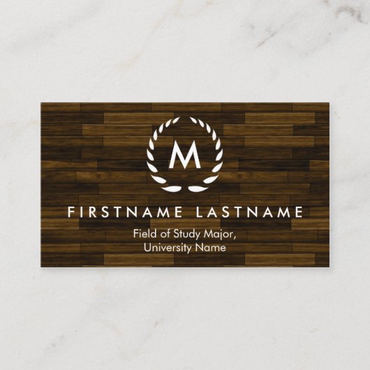 エレガントな学生の名刺 コーリングカード (正面)