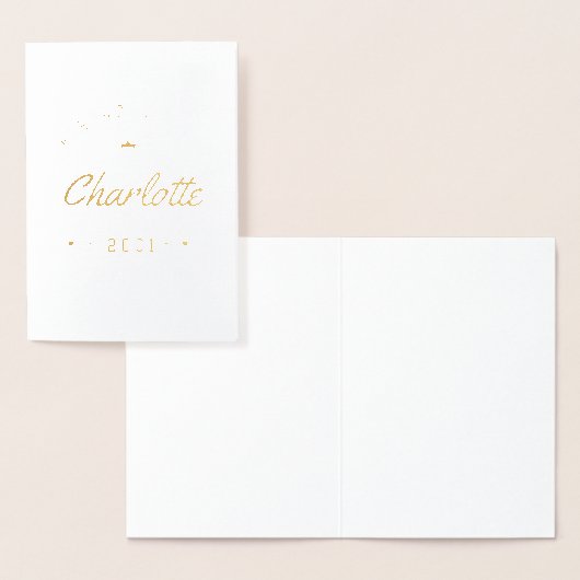 エレガントな完全さに老化する誕生日の女の子 箔カード (ディスプレー)