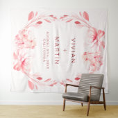 エレガントな完璧な桜の花のウェディング タペストリー (インサイチュ(横))